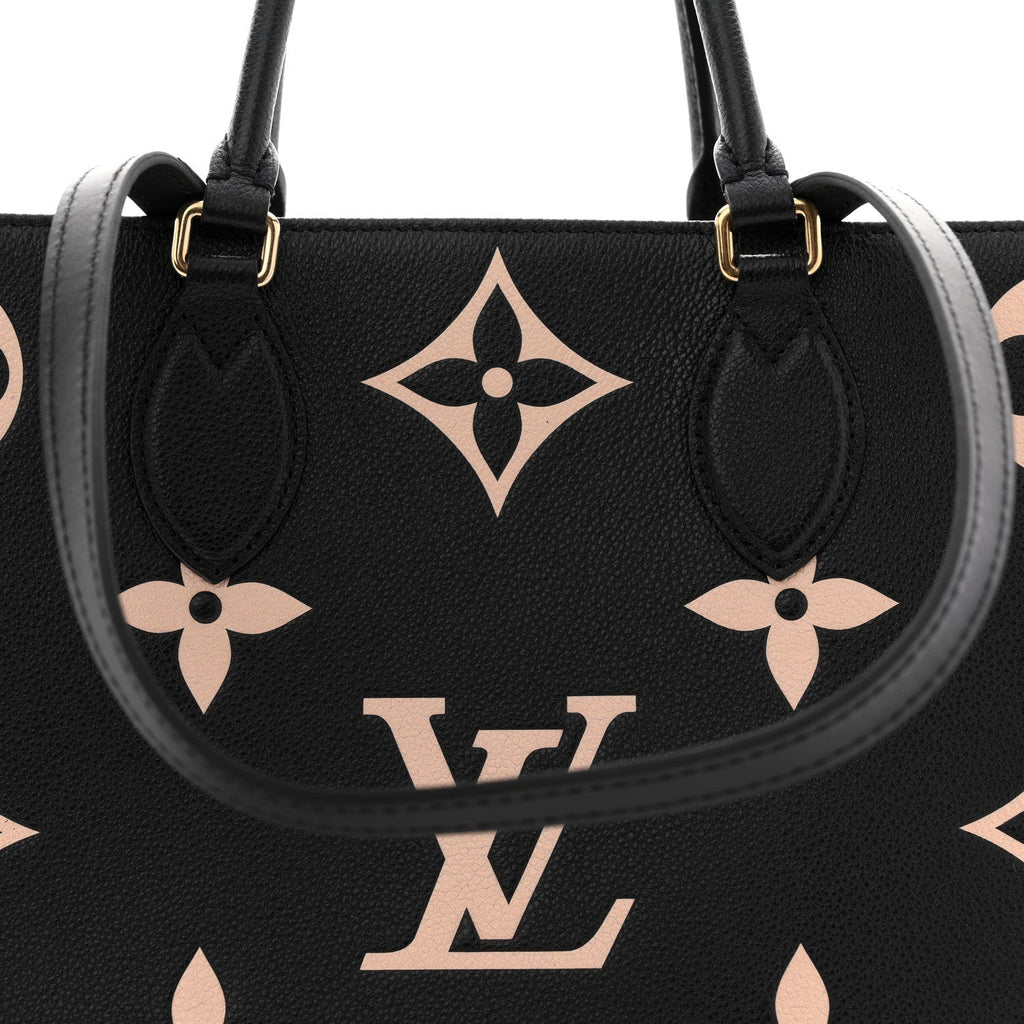 Louis Vuitton Empreinte Monogram Giant Onthego MM Black Beige
