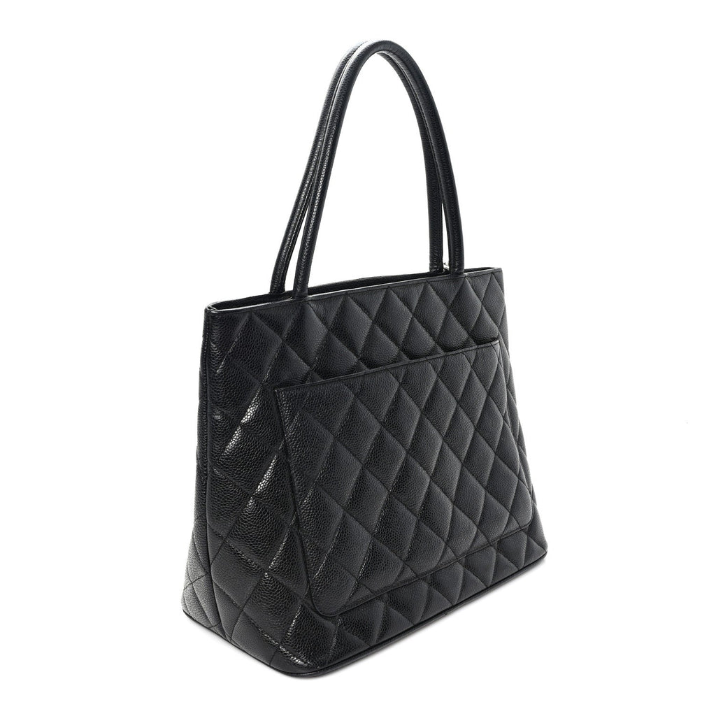 Chanel Caviar Quilted Medallion Tote Black