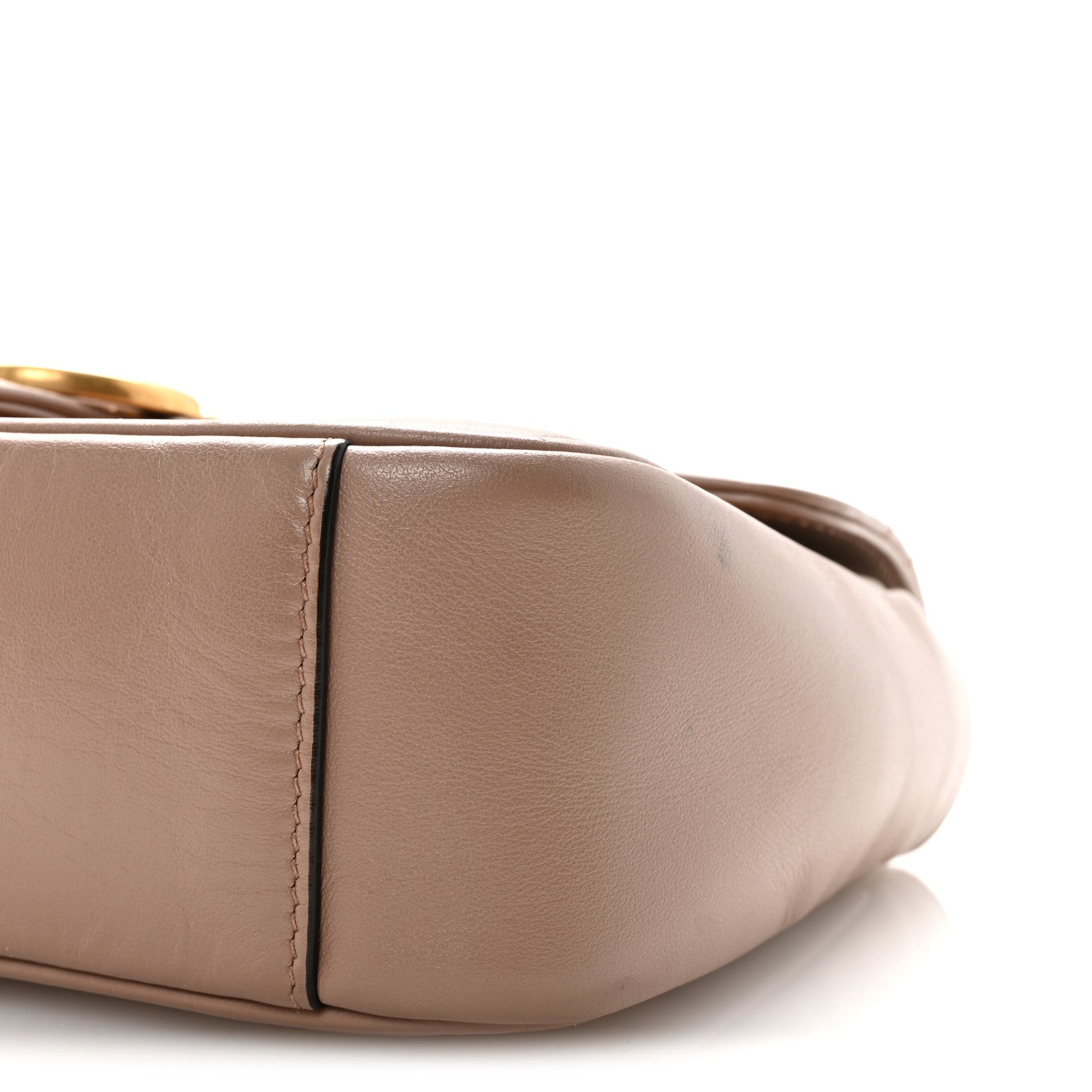 Gucci Calfskin Matelasse Small GG Marmont Shoulder Bag Porcelain Rose