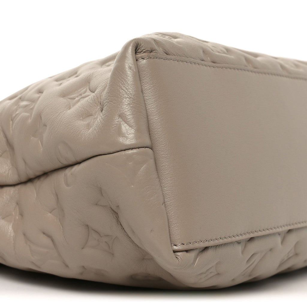 Louis Vuitton Lambskin Embossed Monogram Coussin Hobo MM Galet