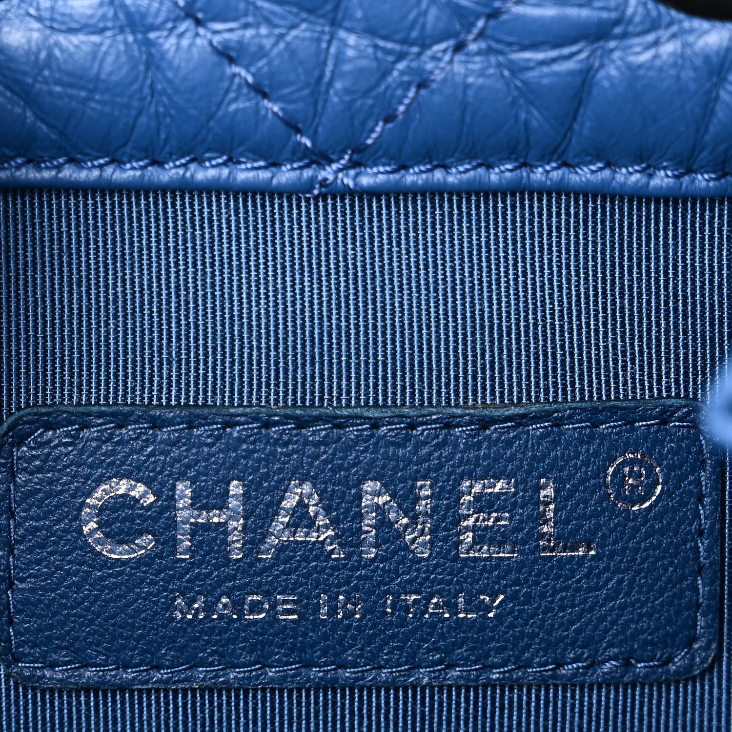 Chanel Aged Calfskin Quilted Small Gabrielle Backpack Blue