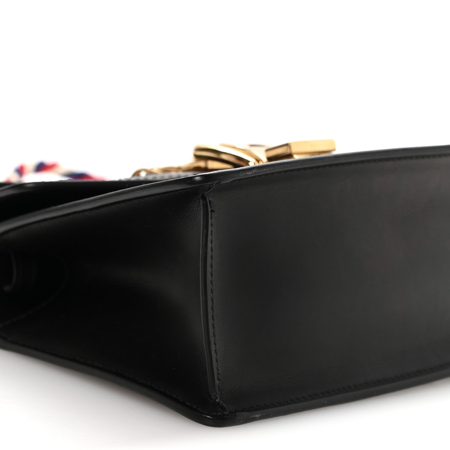 Gucci Calfskin Mini Sylvie Top Handle Bag Black
