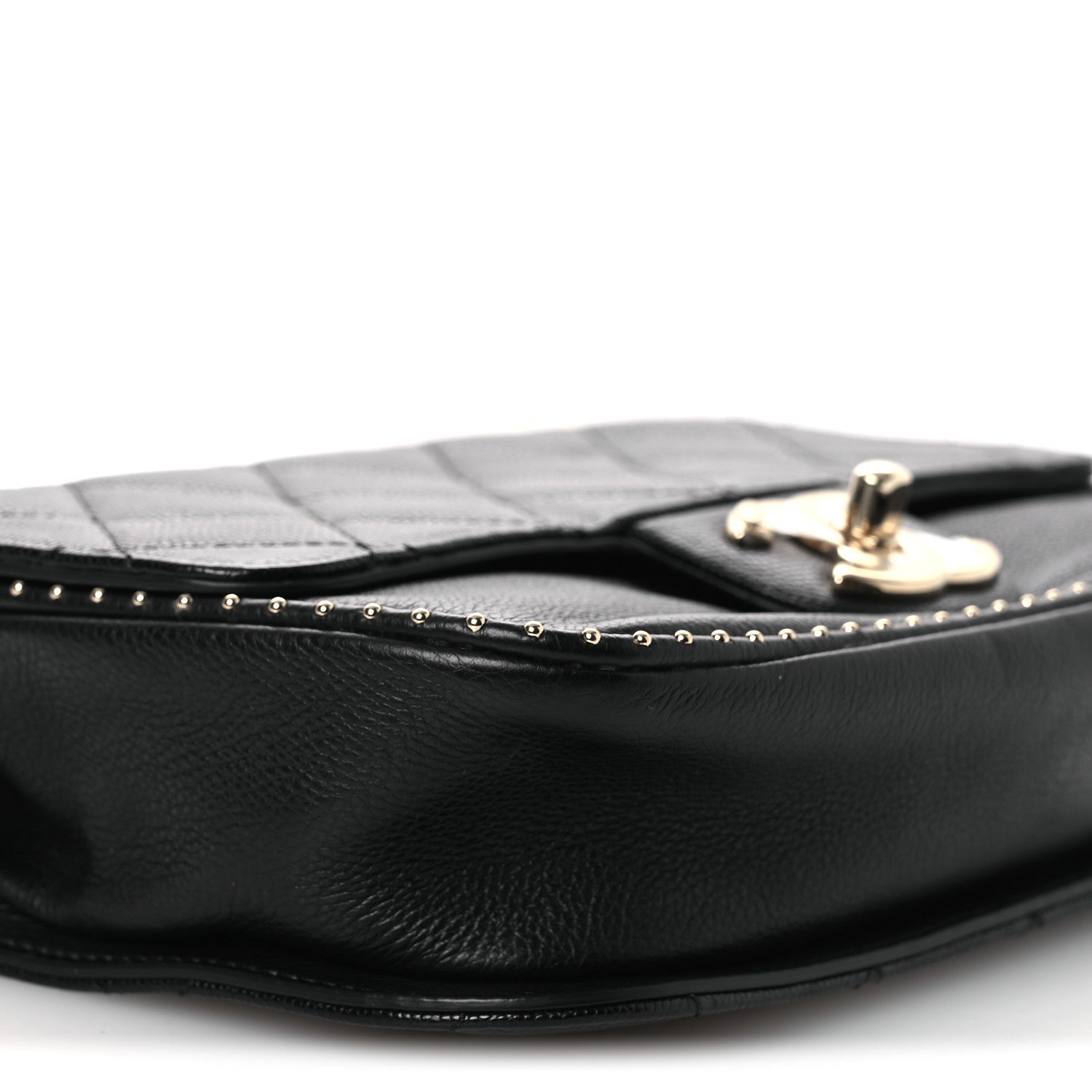 Chanel Caviar Quilted Small Studded Flap Black