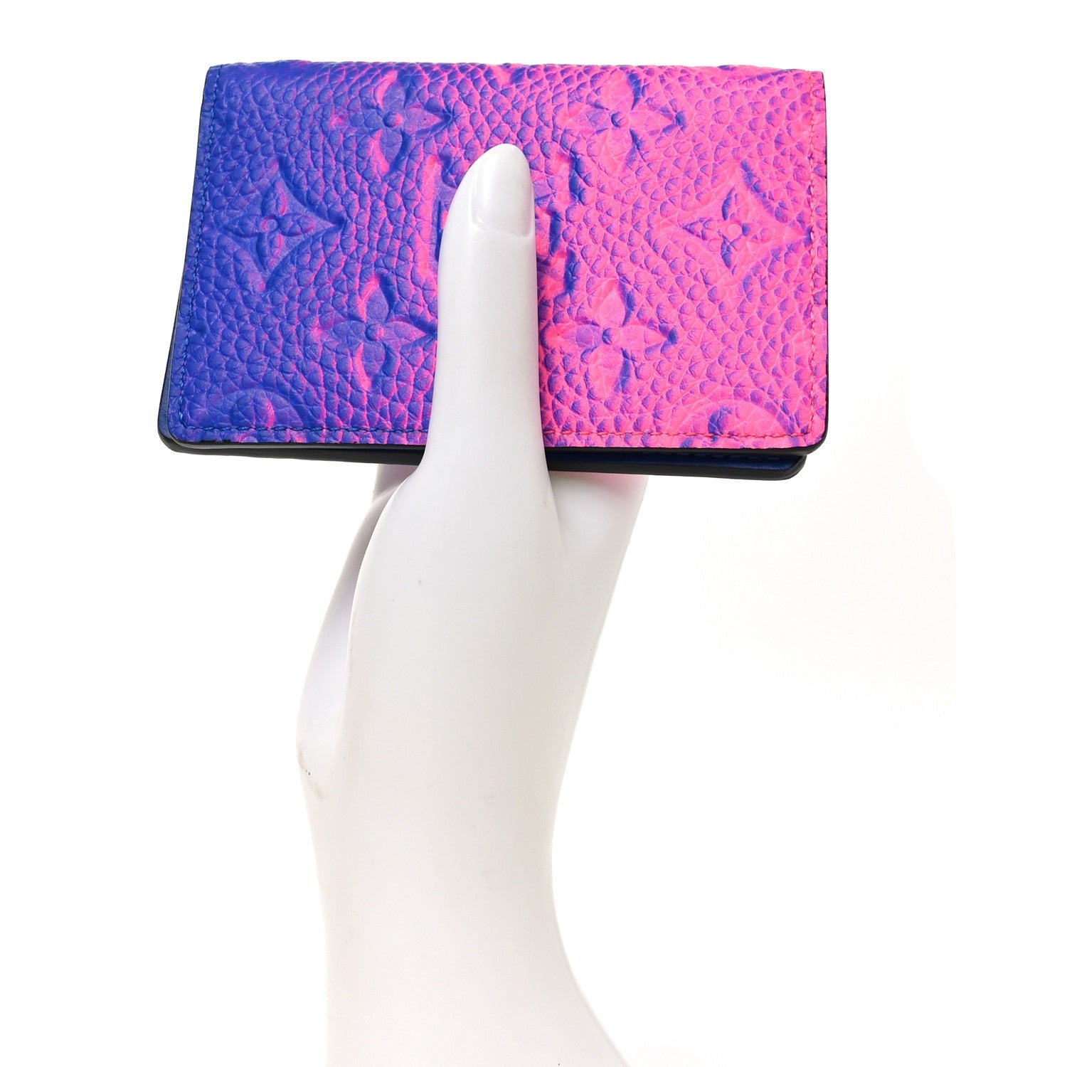 Louis Vuitton Taurillon Illusion Pocket Organizer Bleu Rose