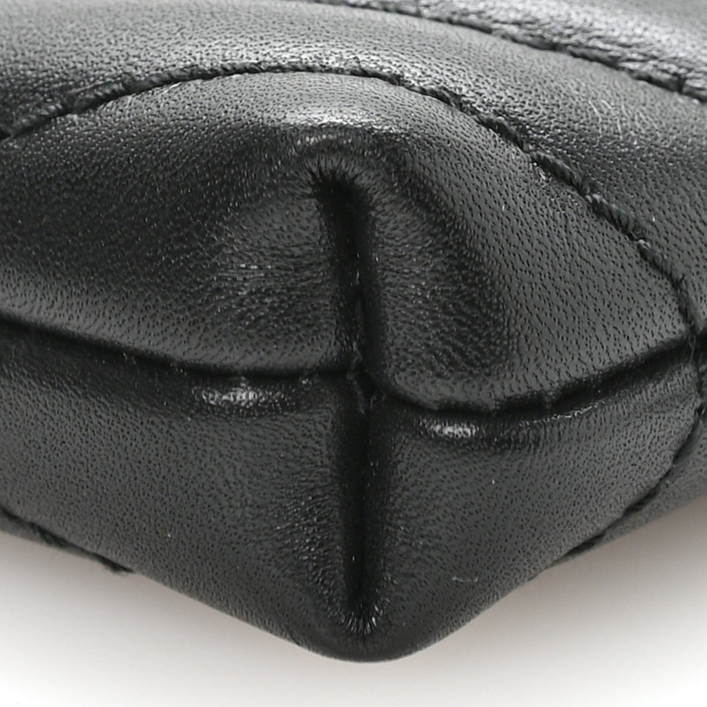Gucci Calfskin Matelasse Mini GG Marmont Chain Bag Black