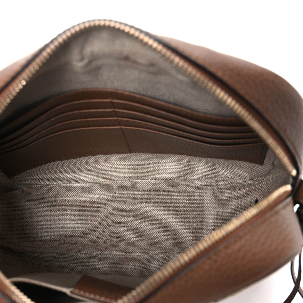 Gucci Monogram Mini Bree Messenger Bag Beige Tabacco