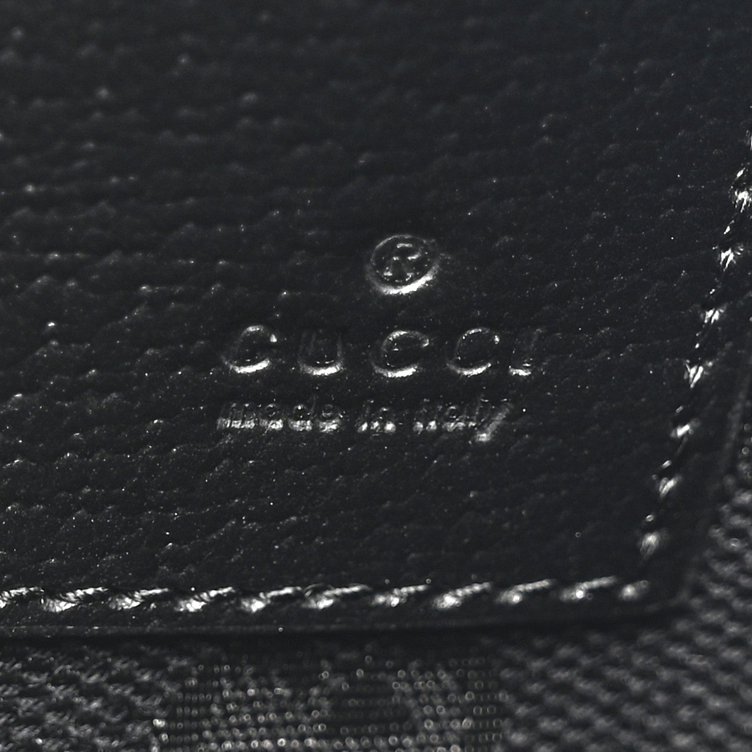 Gucci Calfskin Horsebit 1955 Wristlet Pouch Black