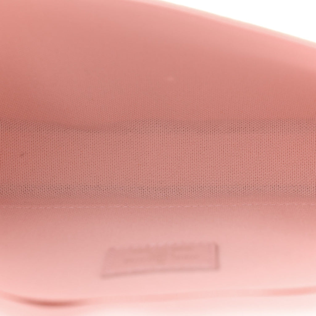 Louis Vuitton Damier Azur Pochette Felicie Chain Wallet Rose Ballerine