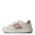 Prada Vitello Soft Logo 45mm Platform Sneakers 35.5 White Pink