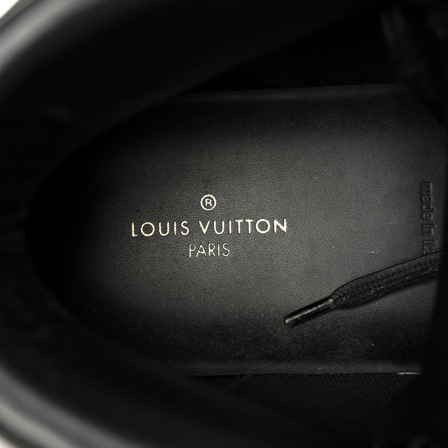 Louis Vuitton Calfskin Rivoli High Top Sneakers 12 Black Multicolor