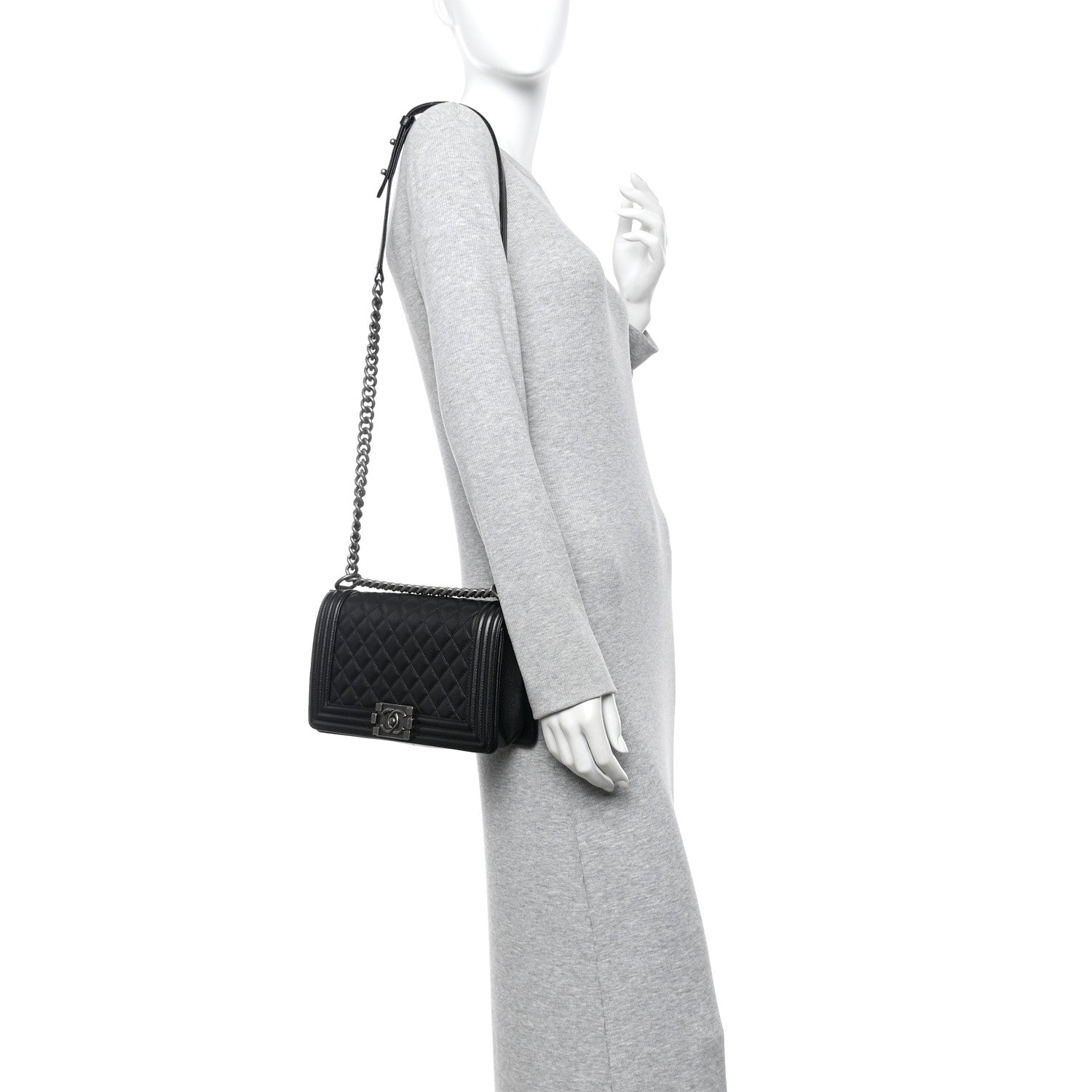 Chanel Caviar Quilted Medium Boy Flap Black