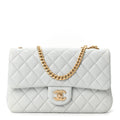 Chanel Lambskin Quilted Small Sweet Camellia Flap Light Blue