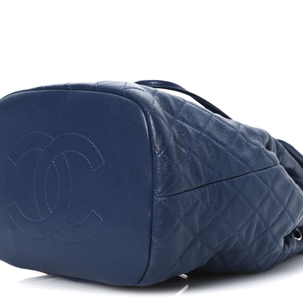 Chanel Calfskin Quilted Small Urban Spirit Backpack Blue