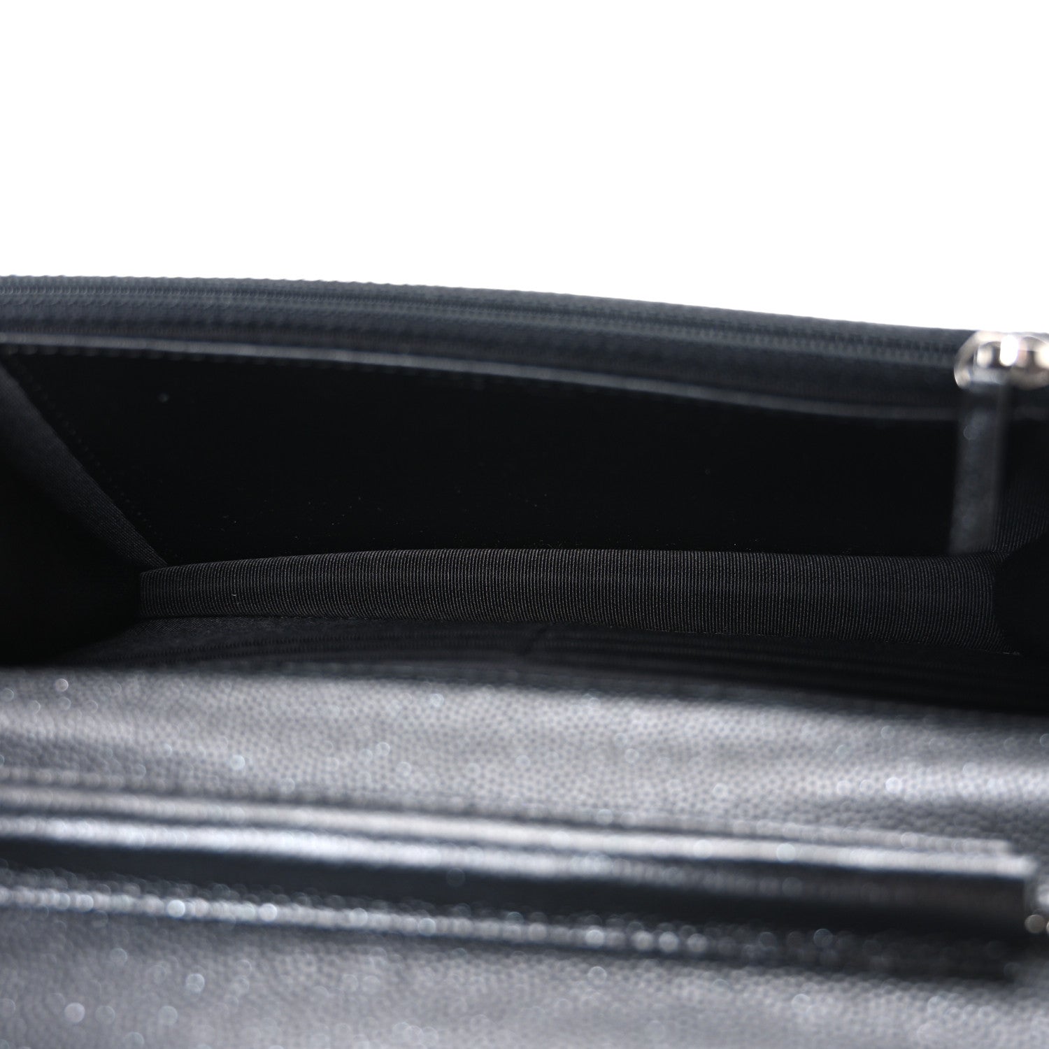 Chanel Iridescent Caviar Quilted Wallet on Chain WOC Black