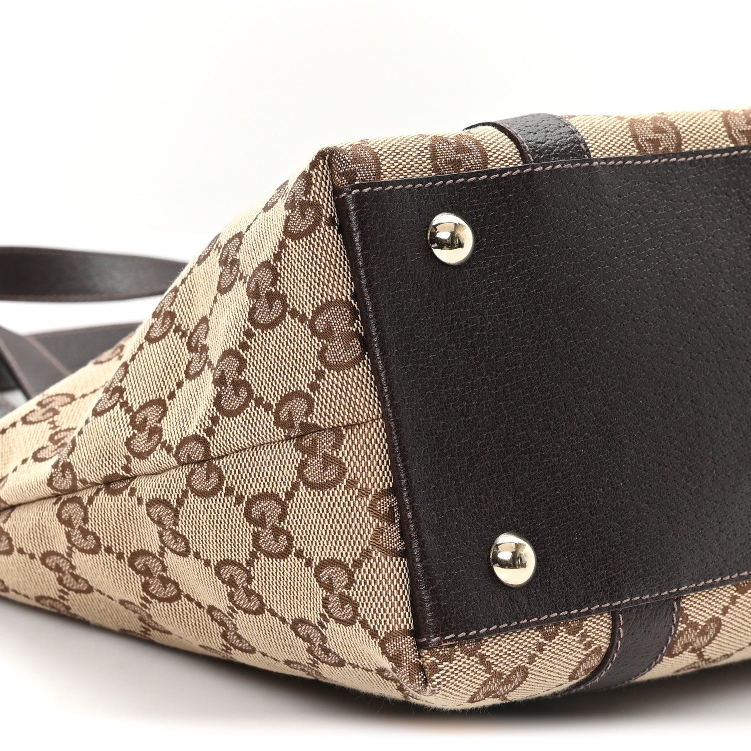 Gucci Monogram Medium Abbey Tote Dark Brown