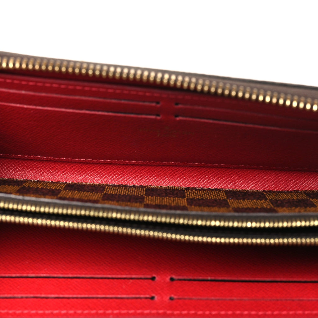 Louis Vuitton Damier Ebene Clemence Wallet Cherry
