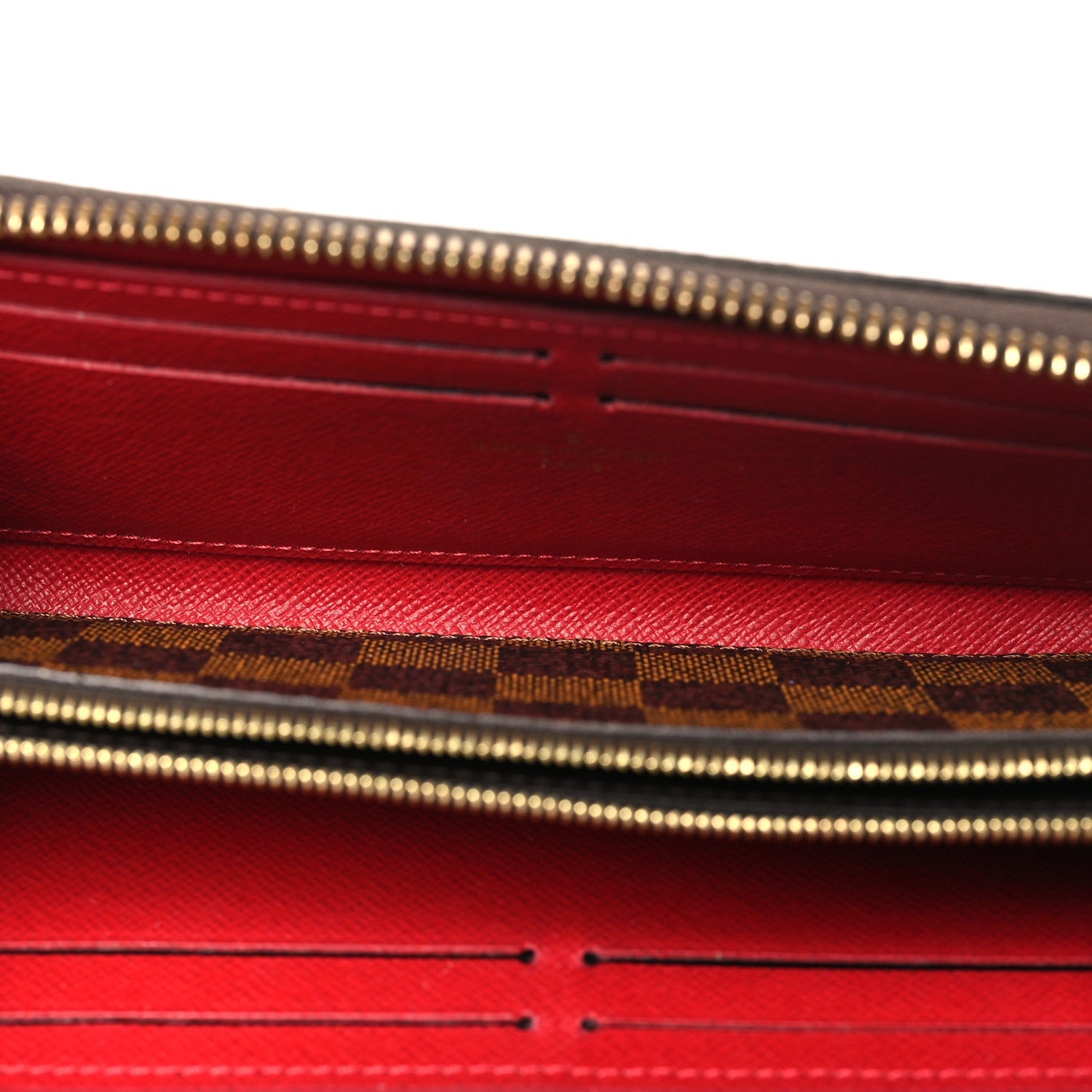 Louis Vuitton Damier Ebene Clemence Wallet Cherry