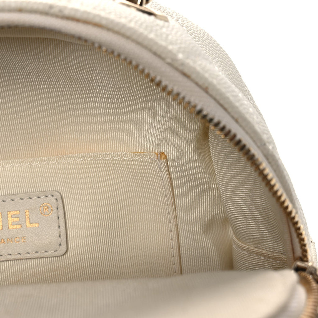 Chanel Caviar Quilted Small CC Day Backpack White