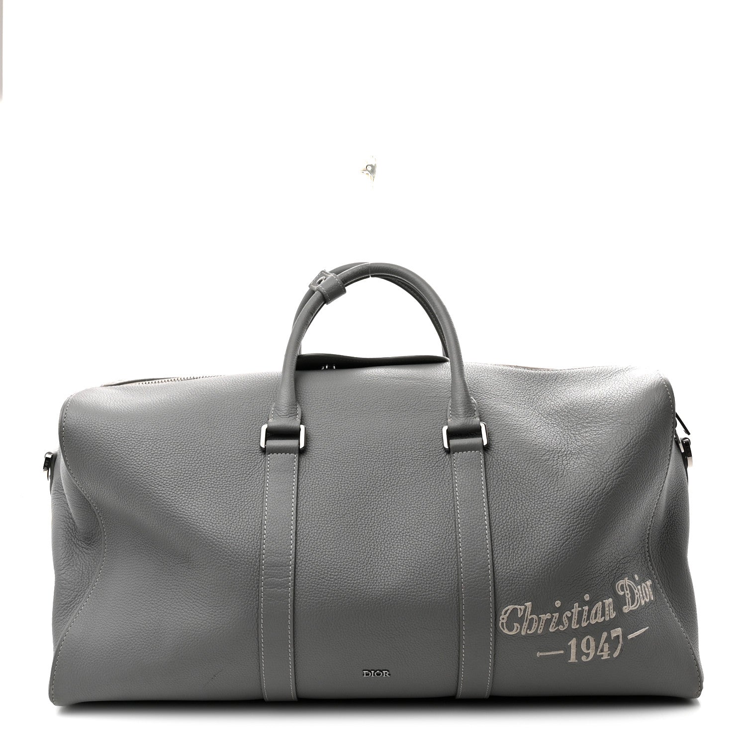 Christian Dior Calfskin Lingot 50 Bag Grey