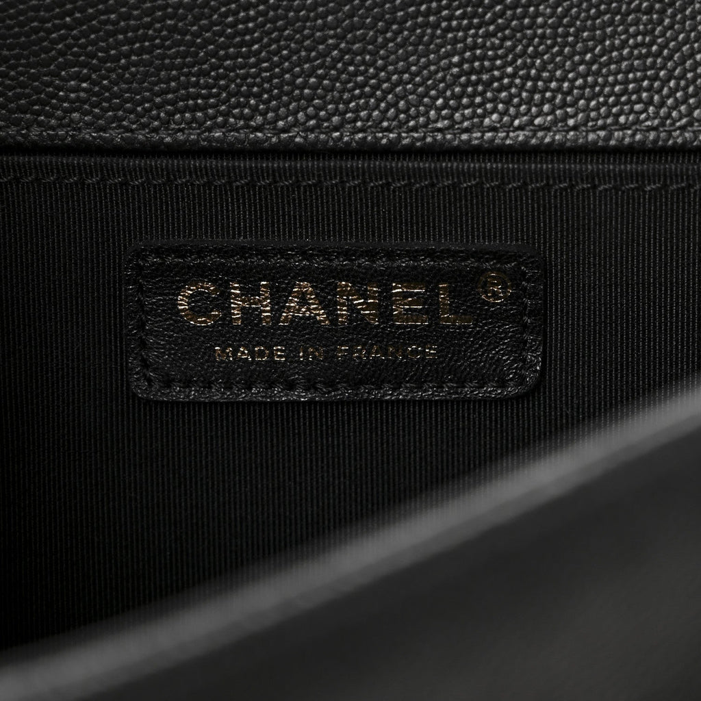 Chanel Caviar Quilted Medium Boy Flap Black