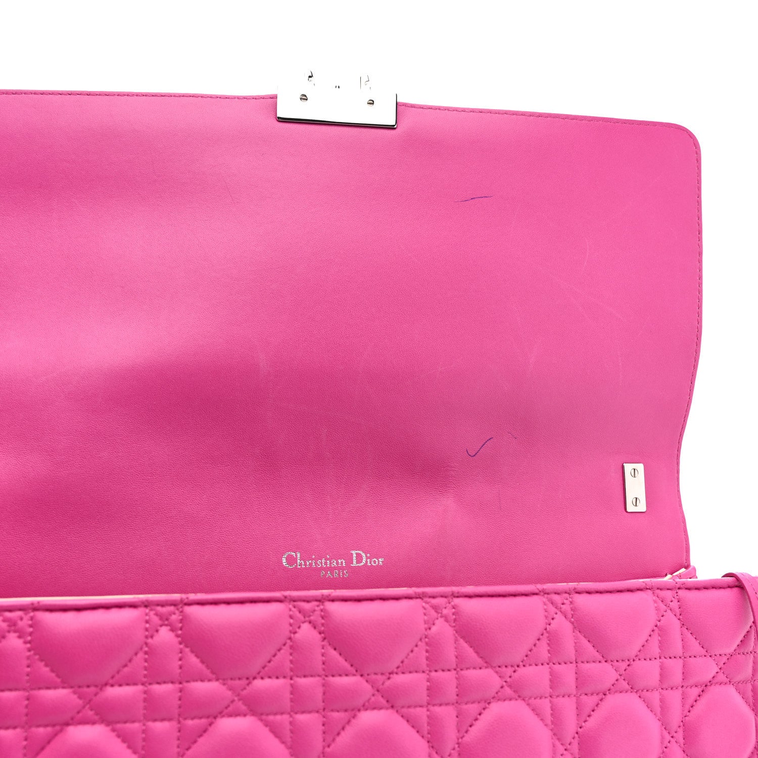 Christian Dior Lambskin Cannage Large Miss Dior Flap Sorbet
