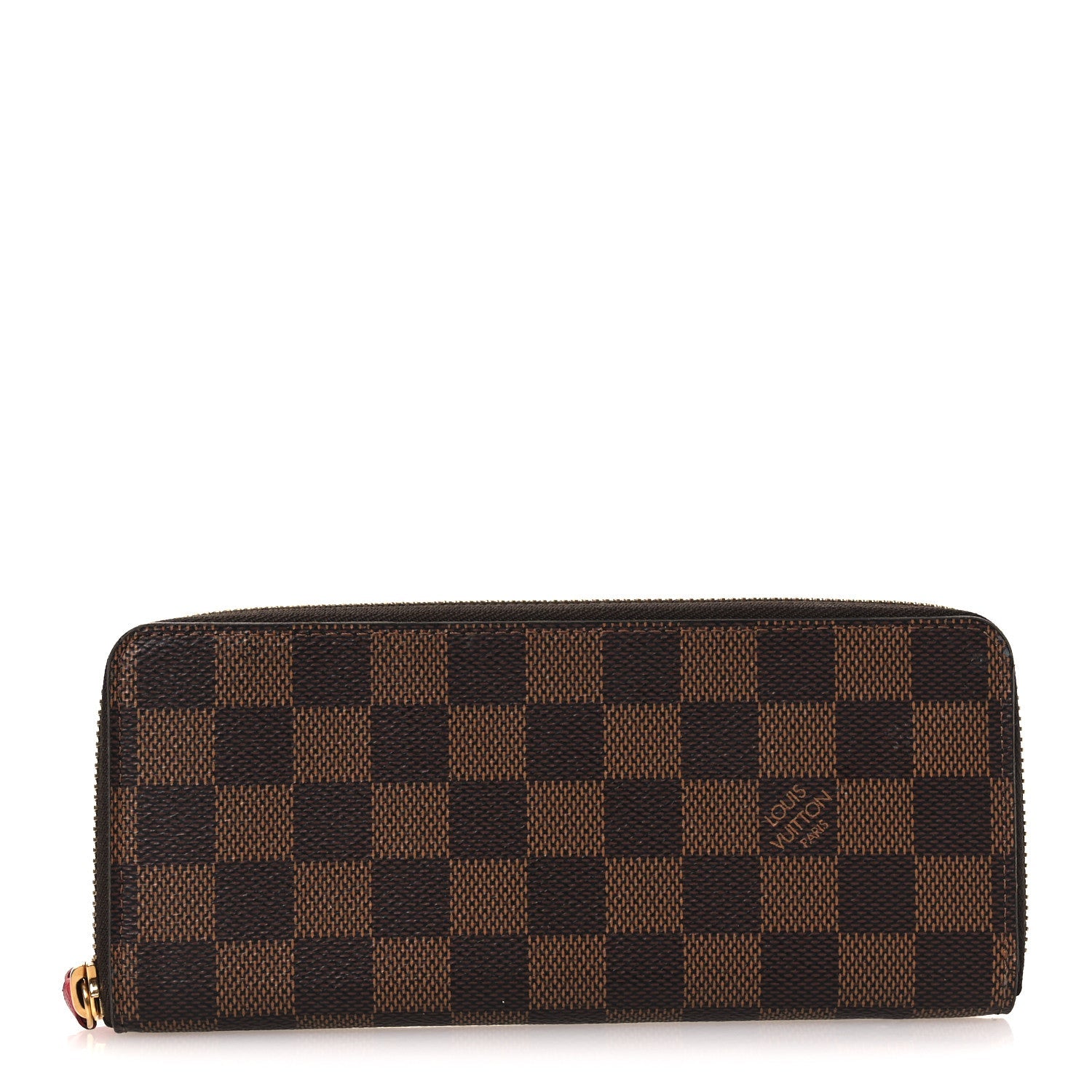 Louis Vuitton Damier Ebene Clemence Wallet Cherry