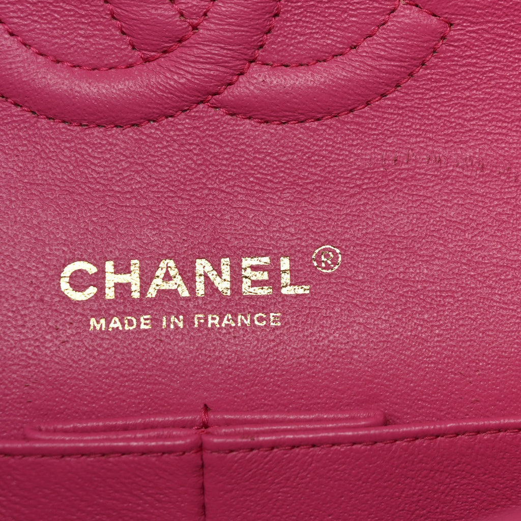 Chanel Lambskin Quilted Medium Double Flap Pink