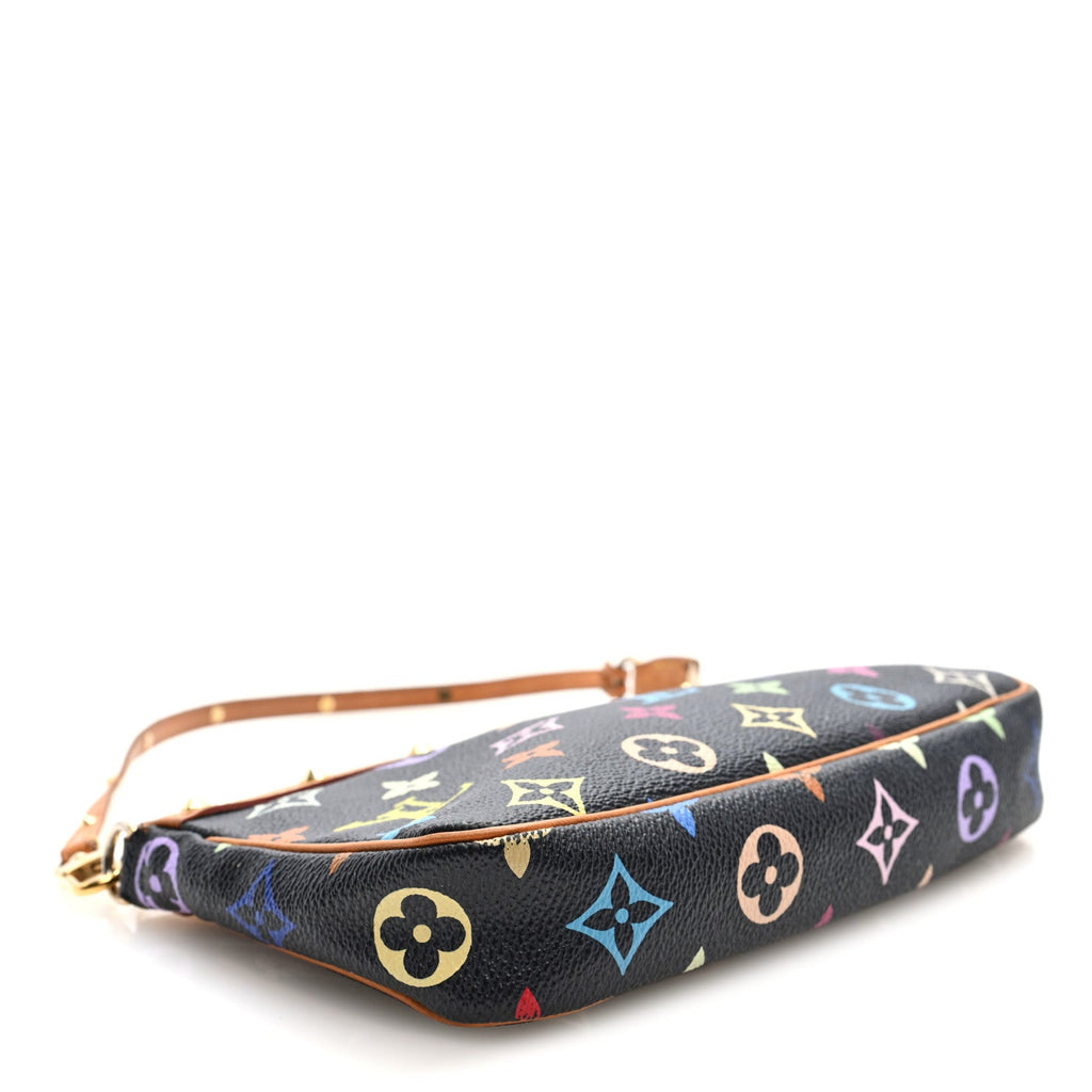 Louis Vuitton Monogram Multicolor Pochette Accessories Black