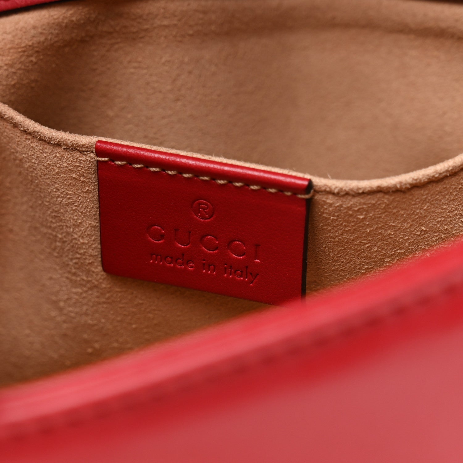 Gucci Calfskin Matelasse Mini GG Marmont Shoulder Bag Hibiscus Red