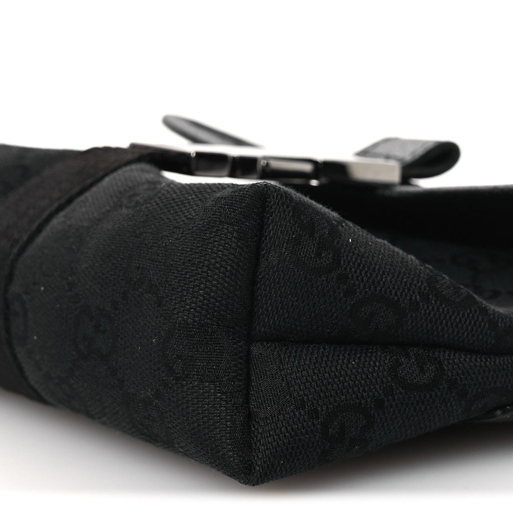 Gucci GG Monogram Web Buckle Belt Bag Black