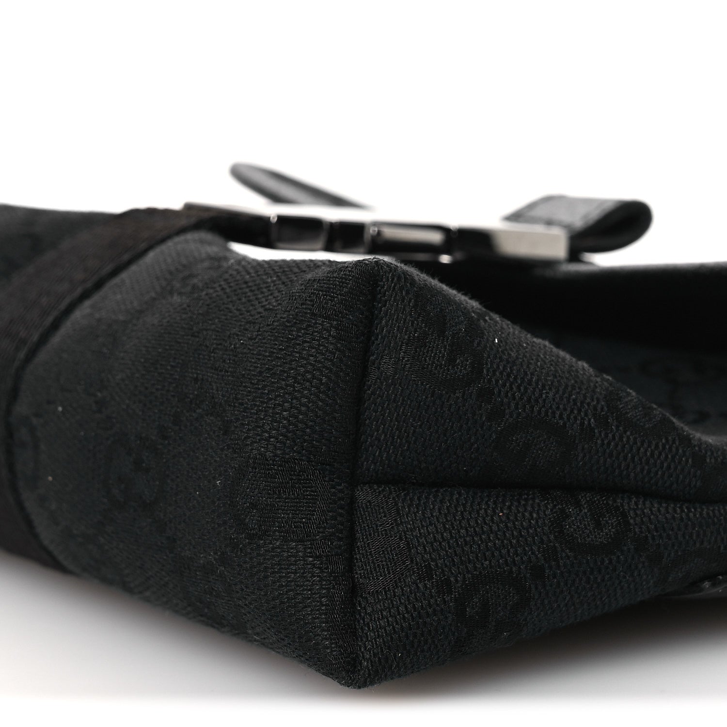 Gucci GG Monogram Web Buckle Belt Bag Black