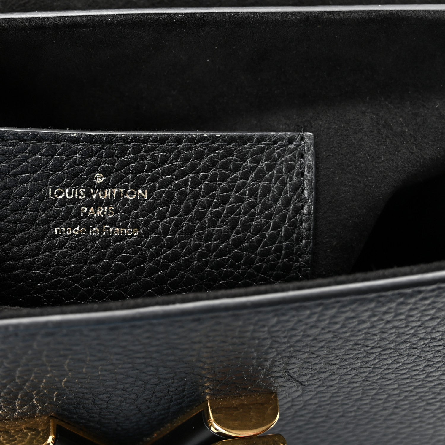 Louis Vuitton Taurillon Smooth Calfskin Scrunchie Twist One Handle MM Black