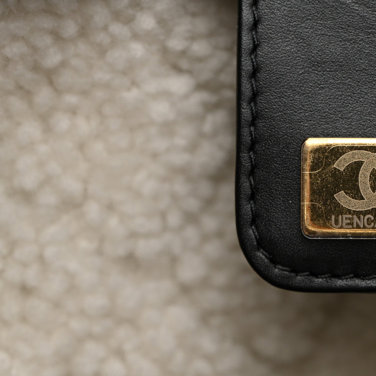 Chanel Crumpled Sheepskin Shearling Quilted Small Chanel 25 Handbag Black White