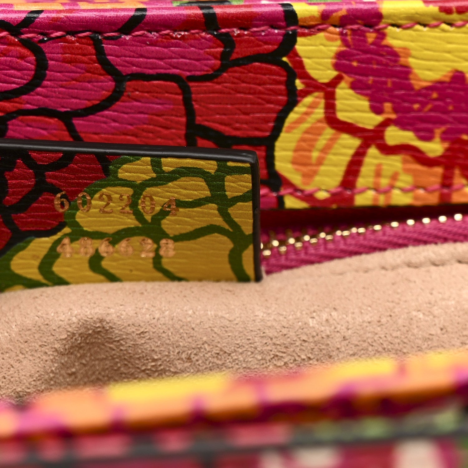 Gucci X KEN SCOTT New Shangai Calfskin Pomponica Print Horsebit 1955 Shoulder Bag Multicolor Fuxia Pompon