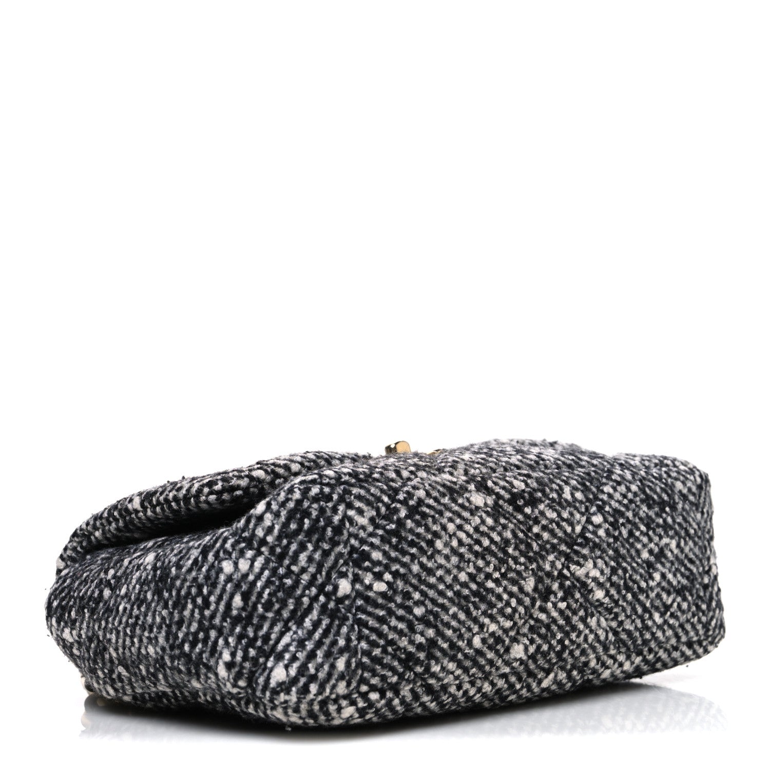 Chanel Tweed Quilted Medium Chanel 19 Flap Grey