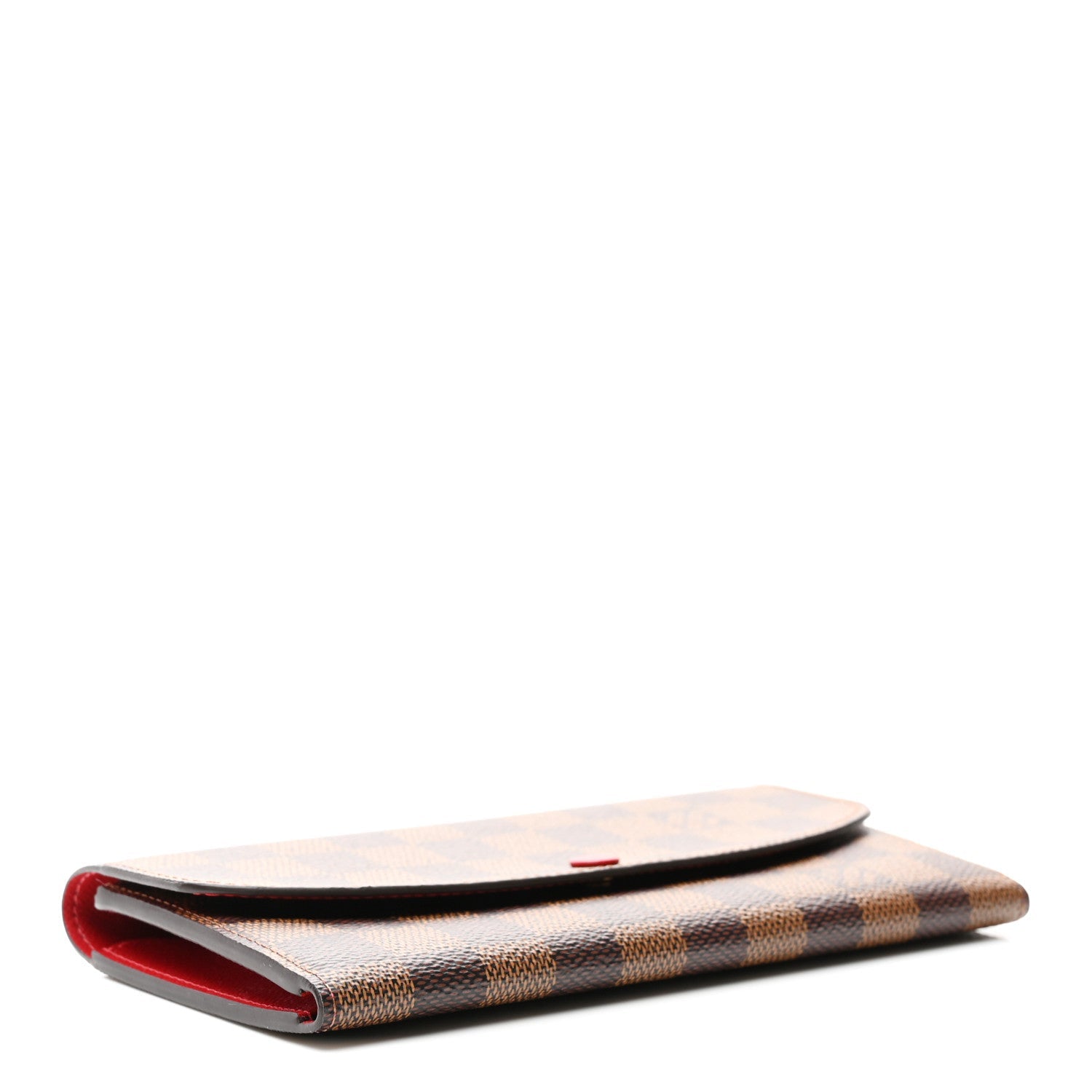 Louis Vuitton Damier Ebene Emilie Wallet Red