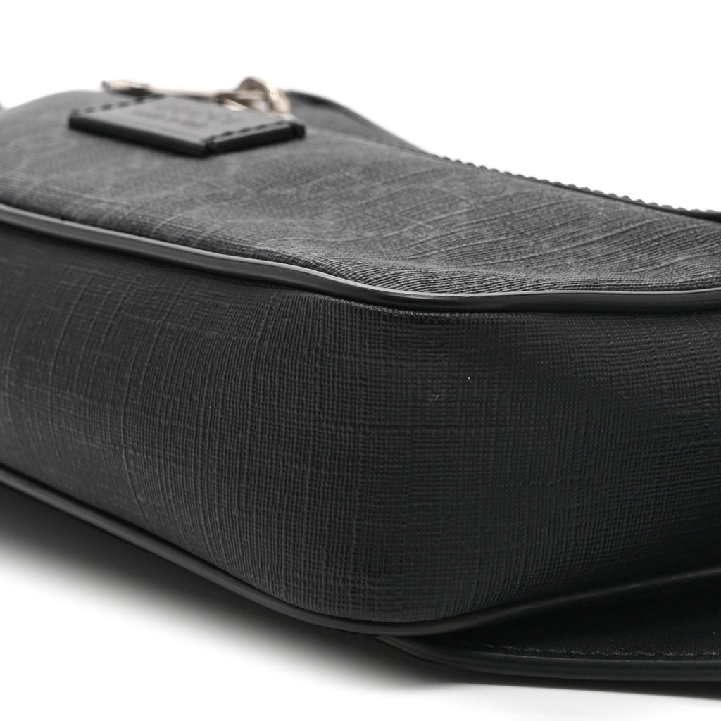 Gucci Soft GG Supreme Monogram Web Belt Bag Black Grey