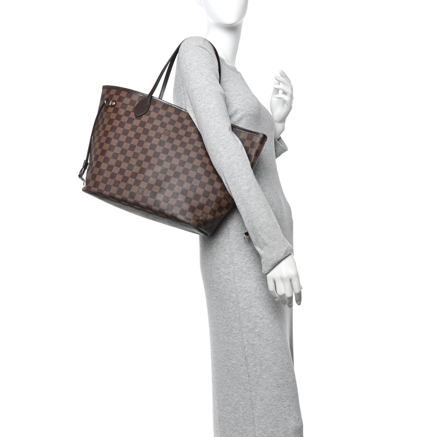 Louis Vuitton Damier Ebene Neo Neverfull MM Rose Ballerine