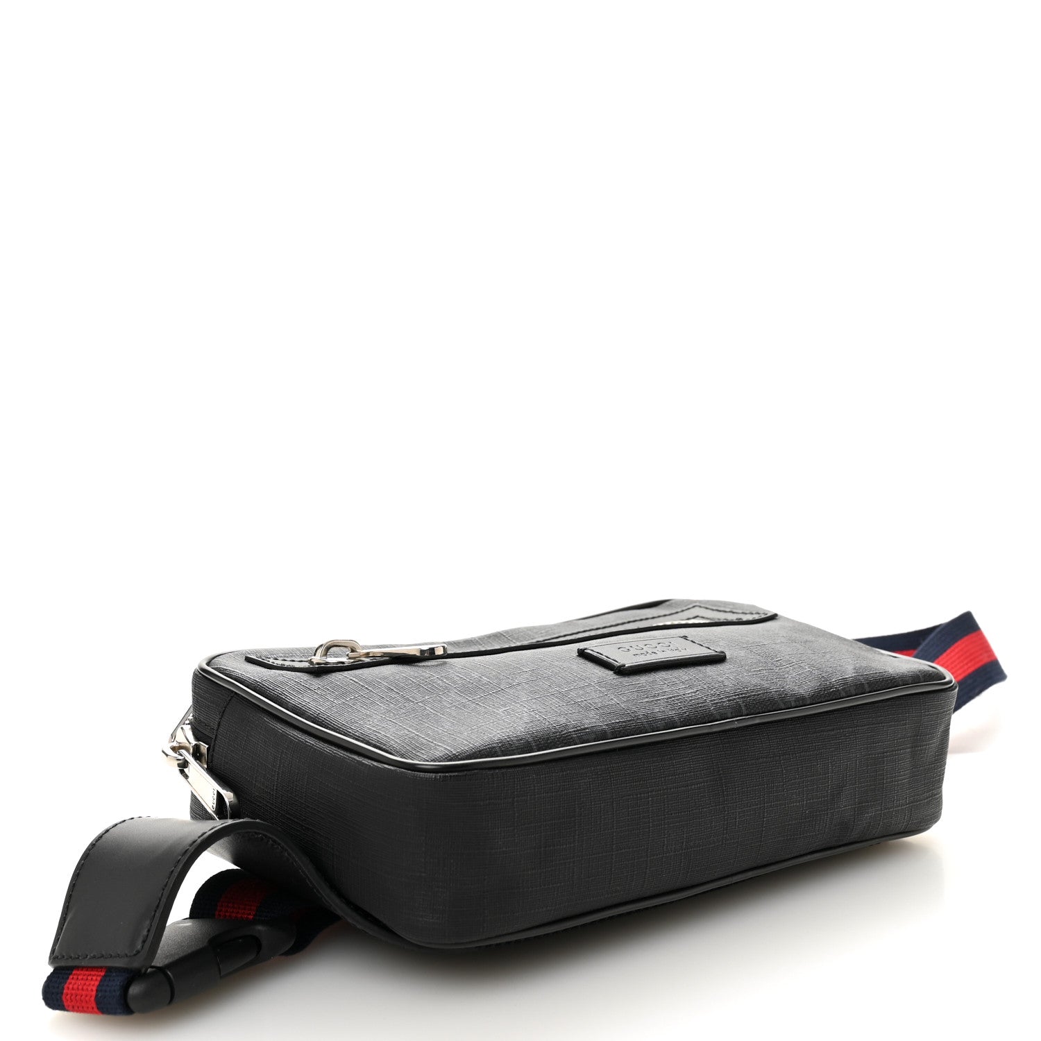 Gucci Soft GG Supreme Monogram Web Belt Bag Black Grey
