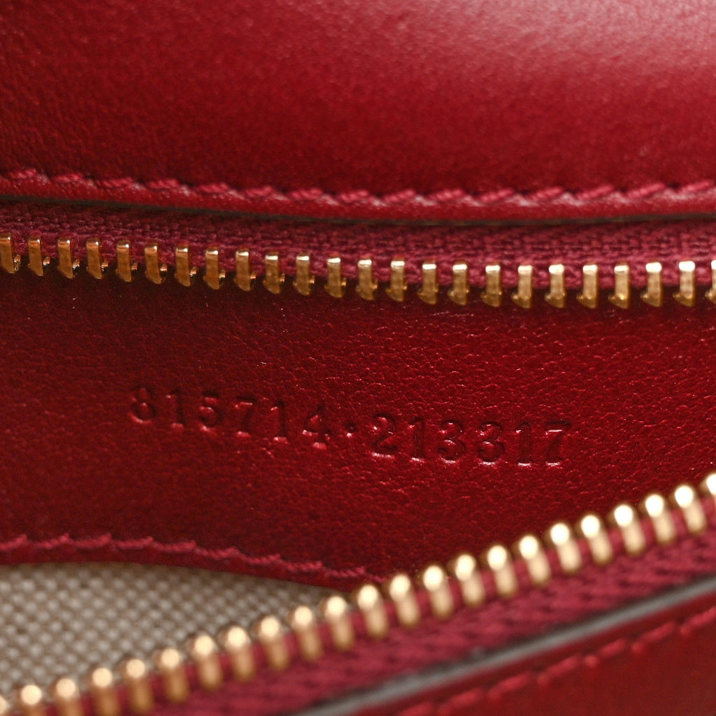 Gucci Roxy Calfskin Medium Blondie Top Handle Bag Rosso Ancora