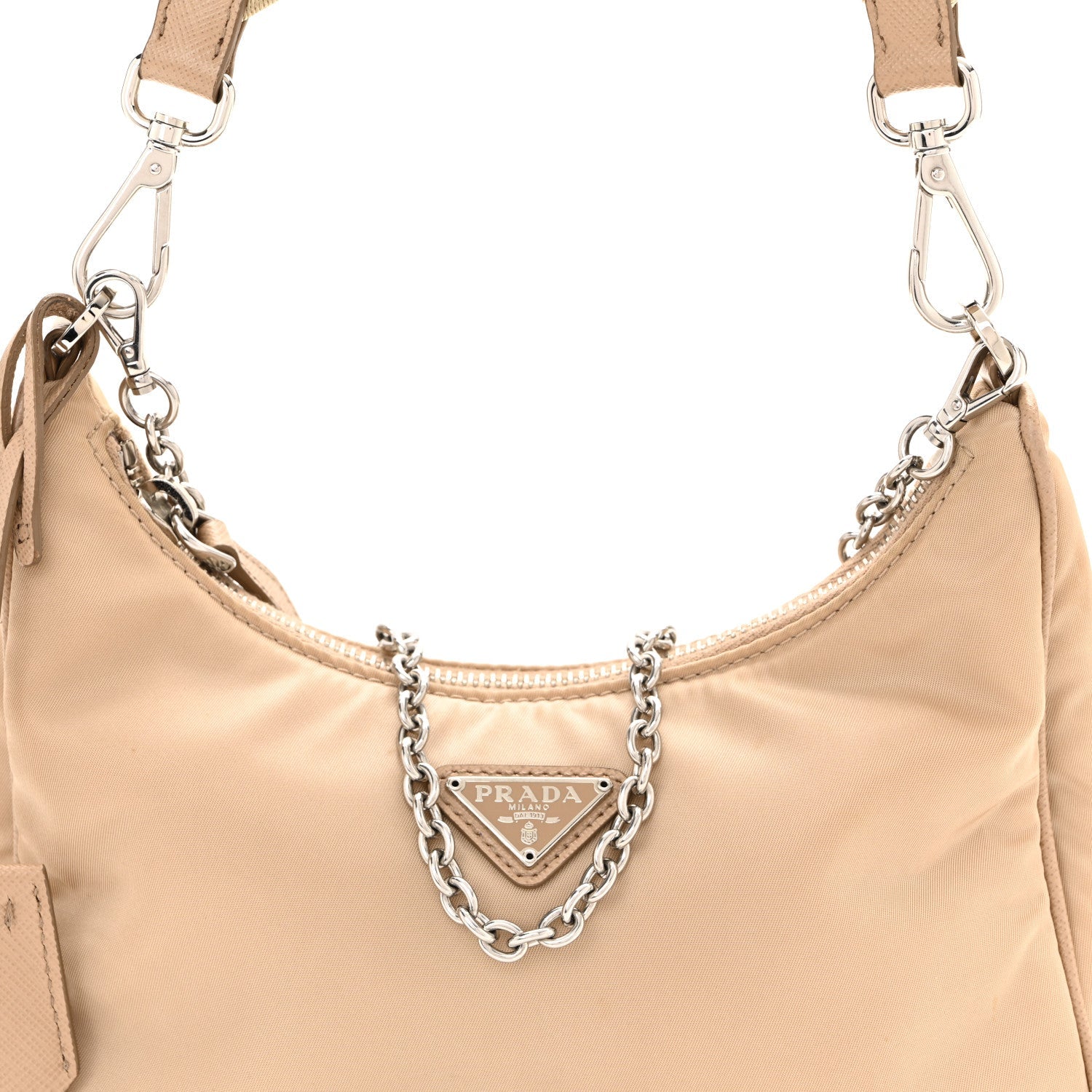 Prada Nylon Re-Edition 2005 Shoulder Bag Cammeo