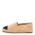 Lambskin CC Espadrilles 39 Beige Black