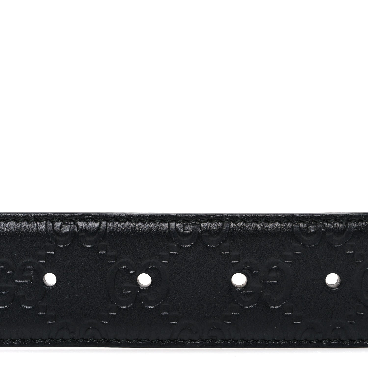 Gucci Calfskin Interlocking G 37mm Belt 85 34 Black