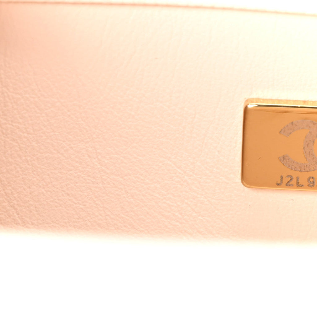Chanel Caviar Quilted Maxi East West Coco Handle Flap White