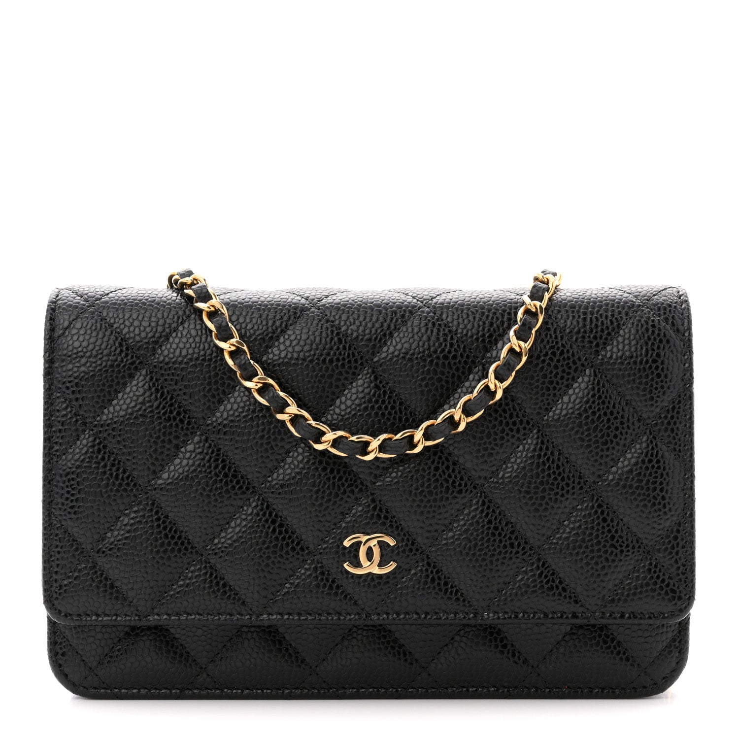 Chanel Caviar Quilted Wallet on Chain WOC Black