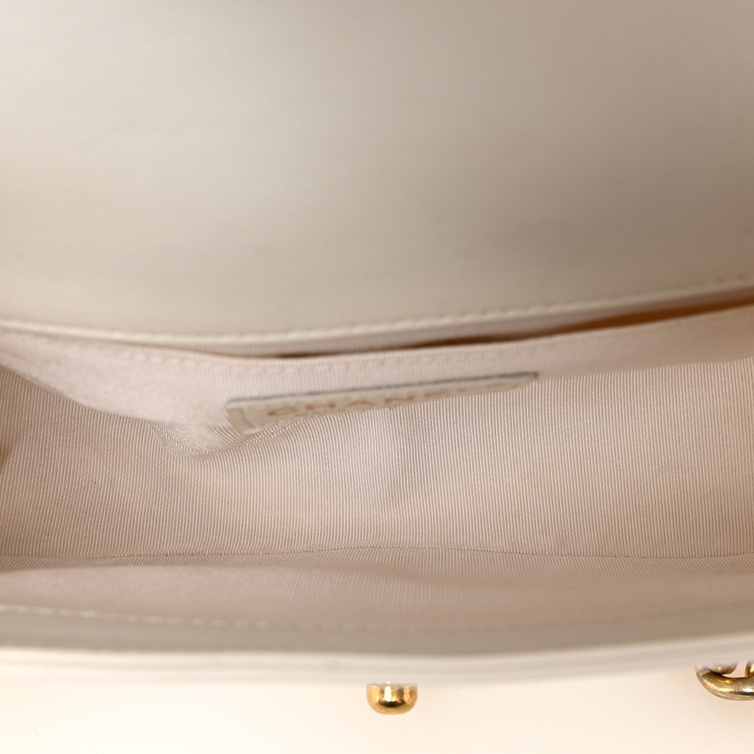 Chanel Sheepskin Braided Small Boy Reverso Flap White