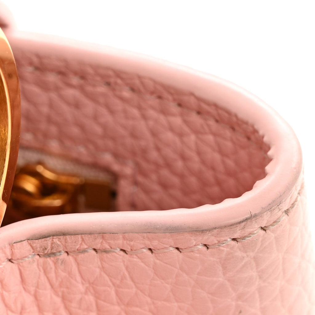 Louis Vuitton Taurillon Capucines BB Rose Jasmin