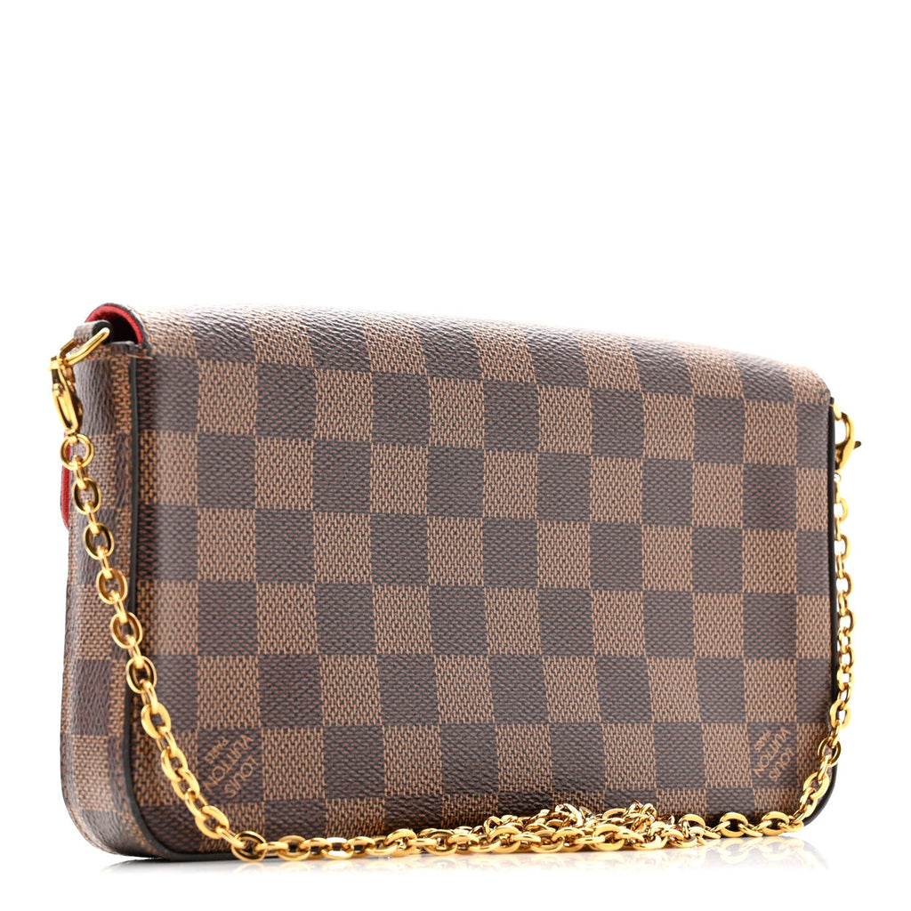 Louis Vuitton Damier Ebene Pochette Felicie Chain Wallet