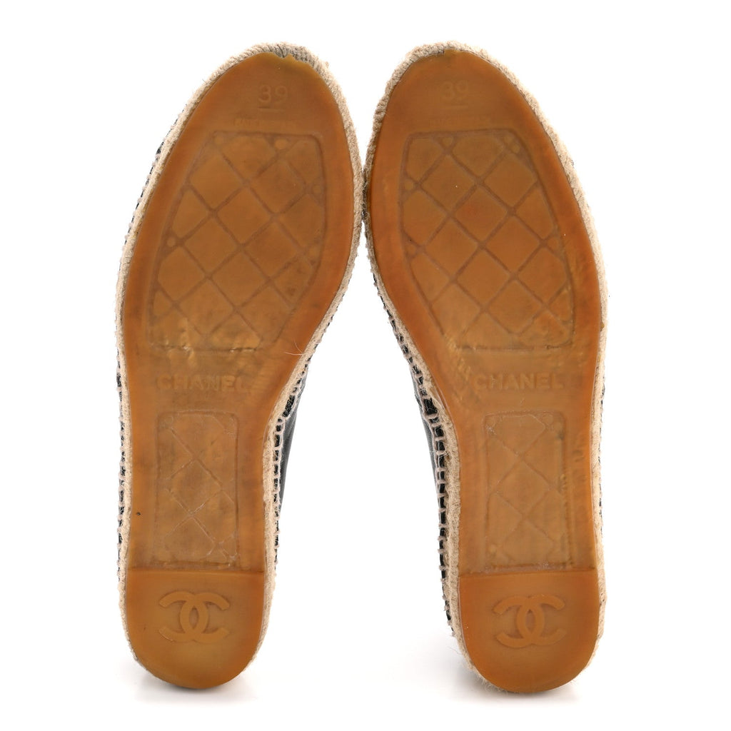 Lambskin CC Espadrilles 39 Black