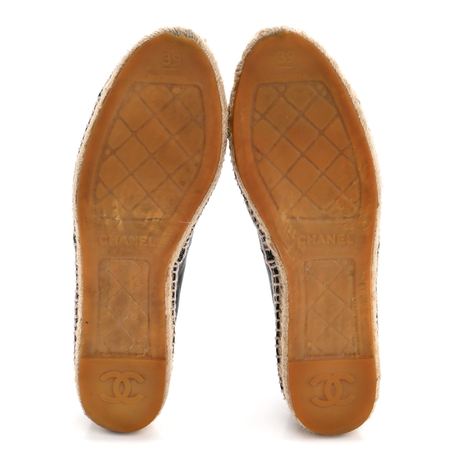 Lambskin CC Espadrilles 39 Black